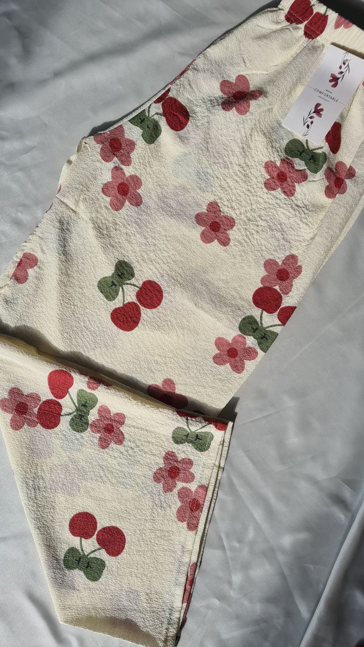 شلوار پفکی طرح گیلاسی