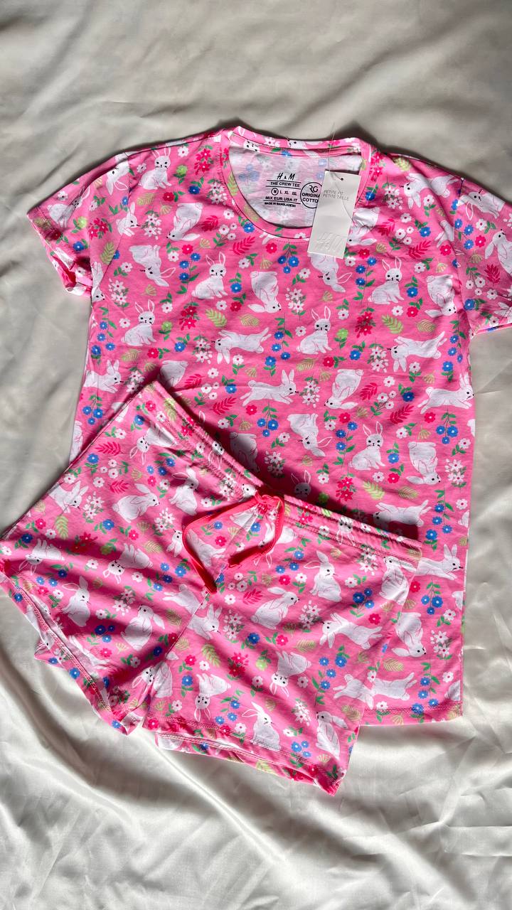 تیشرت شلوارک H&M طرح خرگوش
