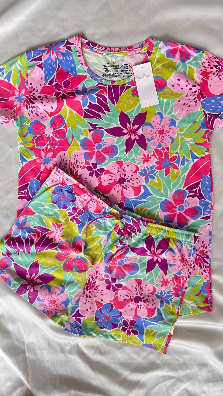 تیشرت شلوارک H&M طرح هاوایی